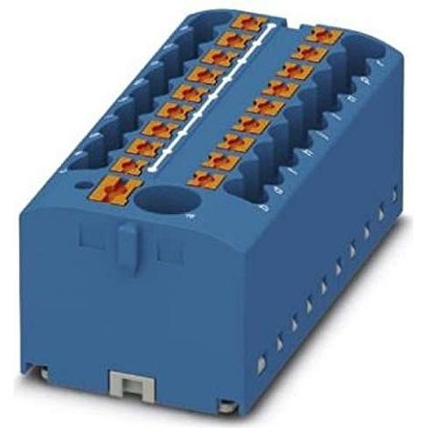 PHOENIX CONTACT PTFIX 6/18X2,5 BU VERTEILERBLOCK, GRUNDKLEMME MIT EINSPEISUNG, PUSH-IN, 19-POLIG, BLAU (8 STCK.)