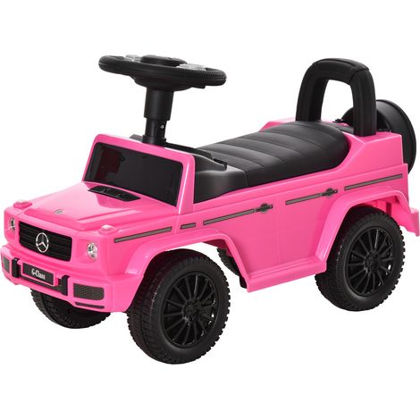 Camion porteur enfant Mercedes Benz Rose 12-36 Mois Klaxon Phares Coffre
