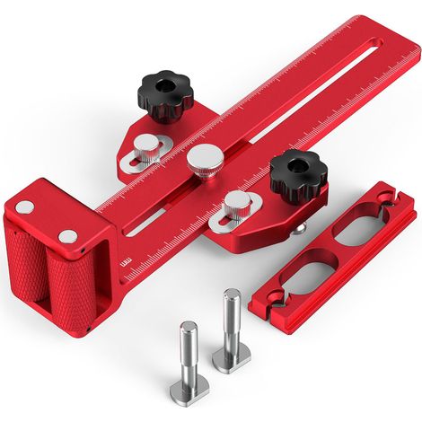 Guide de scie de table à rouleau moleté à double roulement de 2 pouces pour gabarit de déchirure mince pour fente en T et en U de 3/8 pouces x 3/4 pouces 1/4 pouces x 3/8 pouces (1/5)