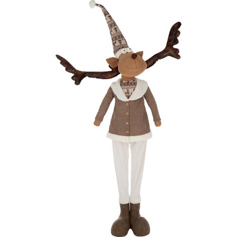 Statue Renne Télescopique "Habits d'Hiver" 194cm Multicolore (1/2)