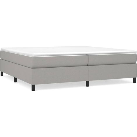 Maison Exclusive - Struttura Letto a Rete a Molle Grigio Chiaro 200x200 cm Tessuto (1/5)