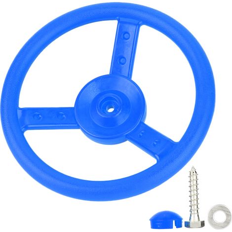 Volant de jeu en plastique bleu pour aire de jeux extérieure - Accessoire balançoire pour enfants (1/5)