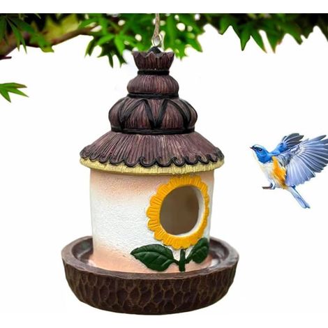 Maison Oiseaux Extérieur Décoration Abri Cabane Jardin Nichoir Oiseaux Sauvages Jardin, parc, porche, arbre, balcon, patio, cour (1/5)
