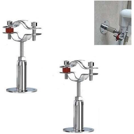 2Pcs Acier Inoxydable Colliers De Serrage à Support De Tuyau RéGlable, Support De Tuyau à Montage Mural,Pour Un DiamèTre De 32-34MM, Pour La Fixation De Tuyaux, De Tubes, De Tiges Etc. (1/4)