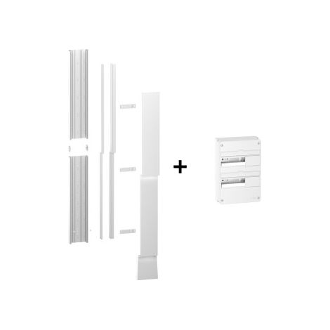 Schneider - Pack goulotte GTL 13M + Tableau RESI9 26M - Ru00e9f. : R9HKT13+R9H13402 (1/3)