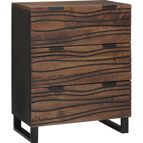 Sideboard Braun 60 x 33.5 x 75 cm Massivholz Mango