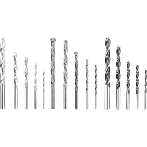Original Einhell 15-tlg. Bohrer-Set (Schlagbohrmaschinen-Zubehör, inkl. 5x Bohrer für Holz, 5x HM-Bohrer für Beton, 5x HSS-Bohrer für Stahl) (1/5)