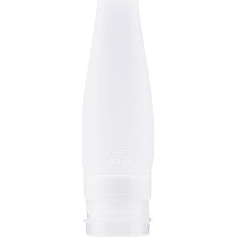 1. Bouteilles de voyage en silicone pour shampoing et après-shampoing - Contenants compressibles, réutilisables et étanches pour produits de toilette - Lot de 3 flacons liquides de douche - Kit de cos (1/4)