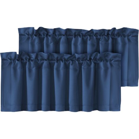 Valance De Fenêtre - 137 x 45 Cm - Microfibre Haute Densité - Semi-Occultant - Pour Cuisine Salle De Bain Chambre - 1 Pièce (1/5)
