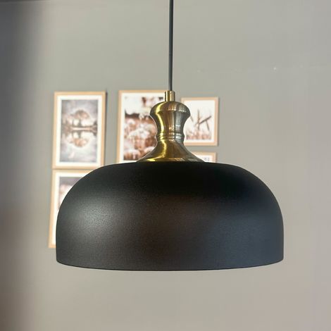 bamyum Rocha Suspension Luminaire Industrielle Rétro en Metal de 30 cm, Lustre de Salon Vintage, Éclairage de Plafond pour Chambre, Cuisine, Plafonnier, Lampe Suspendue (1/5)