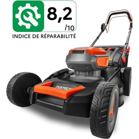 Tondeuse gazon batterie autotractée 40V (2X20V) - FUXTEC FX-E2RM51 - 51cm mulching ejection latérale 2 batteries Li-Ion 4Ah, double chargeur, bac 50L (1/5)