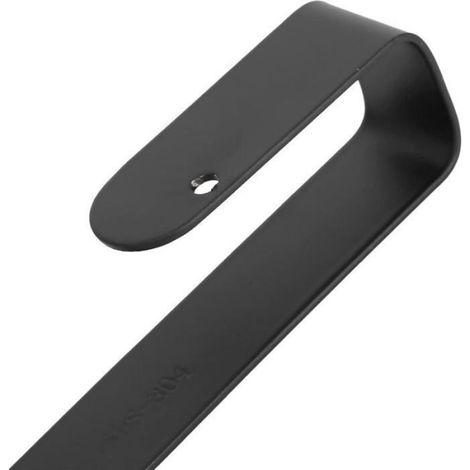 Porte-Serviettes Main - Aluminium - Mural - Pour Salle De Bains Et WC - Noir Mat - 1 Pièce (1/4)