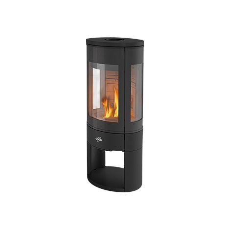 Godin – Poêle à bois 7000W – Efficacité 76,7% – Longueur max de bûche 50cm – Évacuation des fumées arrière – 411106NOIR (1/4)