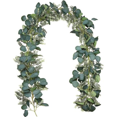 Künstliche Eukalyptus Pflanze Girlande Hängend 182CM Gemischtes Grün (1/5)