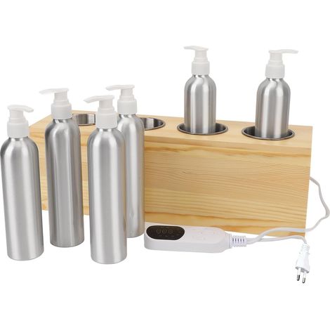 Distributeur électrique de Réchauffeur D'huile Essentielle avec Minuterie de Température Réglable, Chauffage Portable pour Aromathérapie, Massage, Spa, Salon, Usage (Grain de bois) (1/5)