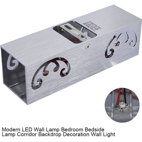 Applique murale LED moderne pour chambre à coucher, lampe de chevet, décoration murale pour couloir (rouge bleu) (1/5)