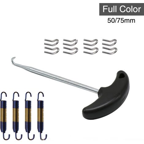 Kit de resortes de acero inoxidable para escape de motocicleta, herramienta de gancho de instalación con tubo de escape - Resorte de 50/75 mm (1/5)