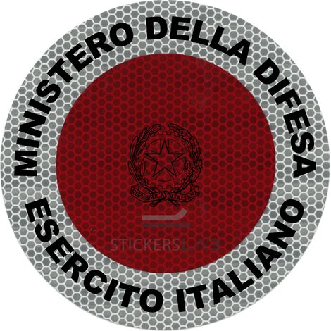 Adesivo per paletta Forze Armate e/o di Polizia rifrangente classe III° - ESERCITO ITALIANO - VENDITA RISERVATA