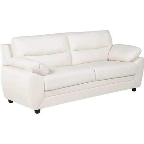 Divano 3 posti in similpelle Bianco - MANOA (1/5)