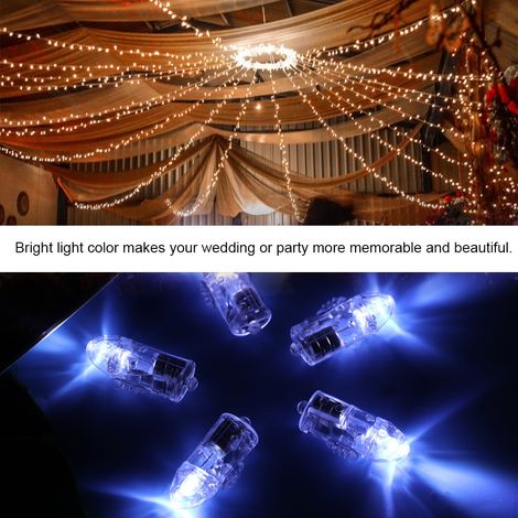 Lot de 100 lanternes lumineuses LED en forme de ballons, blanches, pour la décoration de la maison, des fêtes et des mariages. (1/5)