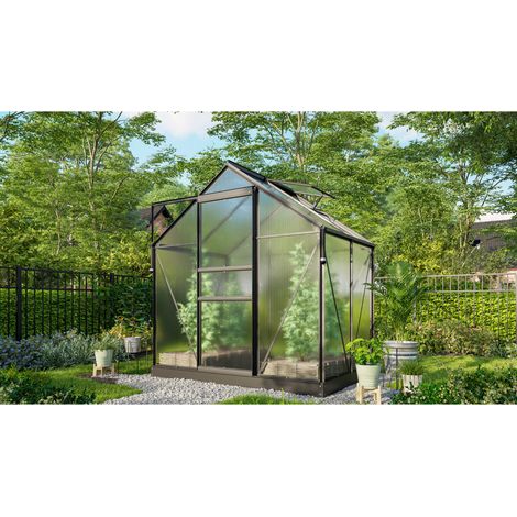 Vitavia Gewächshaus "Marley" inkl. Ready2Grow Zubehör-Set, schwarz, 2,5 m², 6 mm HKP (1/3)