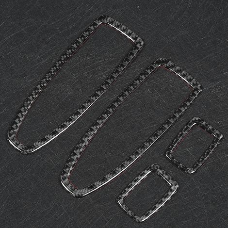 4 pièces de garniture de panneau de lève-vitre en fibre de carbone compatibles avec BMW Série 3 F30 2013-2017 (1/5)