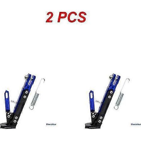 1–4 Stück Motorrad-Seitenständer, verstellbare Fußstütze, Parkständer für Elektromotorräder – Blau, 2 Stück