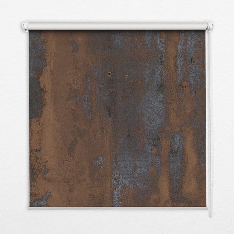 Innenrollo Fensterrollo - Rollo ohne Bohren - Sichtschutzrollo - Lichtdurchlässiges Rollo - Rechteckiges - Rollo - (140 cm x 140 cm) - Rostiges Blech (1/5)