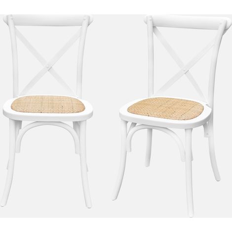 Silla de bistró vintage de madera, set de 2