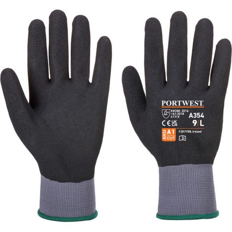 Guante DermiFlex Ultra Pro - Nitrilo Arenoso / Negro / S