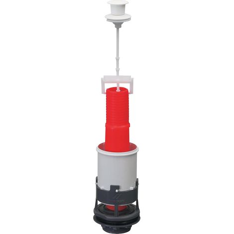 Mécanisme chasse d'eau wc simple chasse avec bouton poussoir à tirette MX, gris (1/5)