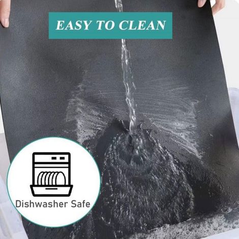 Tapis De Séchage Vaisselle - 50x30 Cm - En Terre De Diatomées Naturelle - Pour Évier Cuisine - 1 Pièce (1/5)