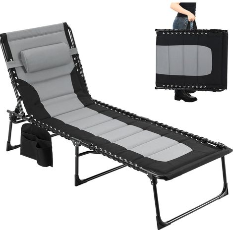 Bain de Soleil, XXL, Chaise Longue Pliable, 5 Positions, 199 x 66 cm (1/5)