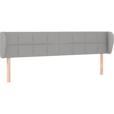 Maison Exclusive - Cabecero de tela gris claro 183x23x78/88 cm (1/5)
