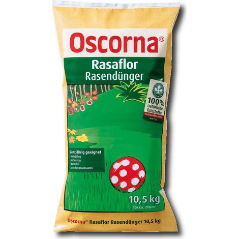 Oscorna Rasaflor Rasendünger 10,5 kg Naturdünger Naturrasendünger Biorasendünger