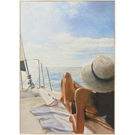 Quadro donna in barca (1/2)