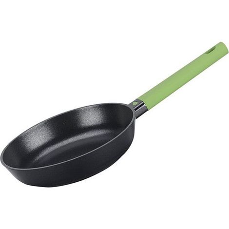 TrAdE Shop Traesio - Padella Nera Con Manico Verde Diametro Da 20 Cm Accessorio Per Cucinare Casa 189853m - (1/2)