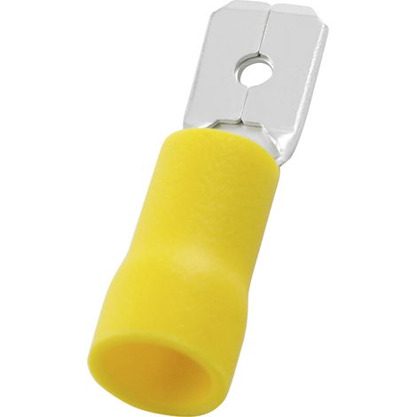 Cosse faston RS PRO, 12 10 AWG, 4 6 mm2, Isolé, Jaune