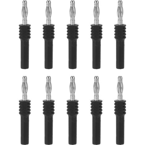 10 fiches banane mâle 4mm femelle 2mm J.20025, adaptateur connecteur pour multimètre industriel noir (1/5)