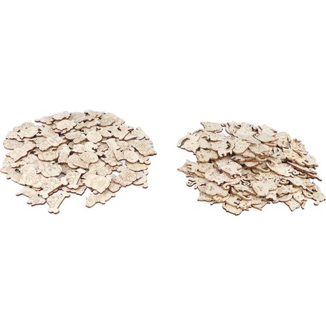 copeaux de bois peints représentant des chatons et des chiots, matériel pédagogique et créatif pour les activités manuelles en maternelle (1/5)