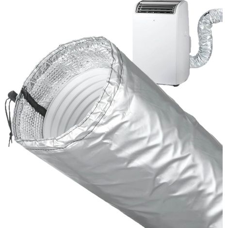 Housse isolante pour tuyau de climatiseur portable – Housse thermique imperméable et lavable pour tuyaux d'évacuation à sortie par fenêtre (1,5 m) (1/5)