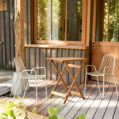 Table d'extérieur en bois d'acacia 60 Bistro (1/5)