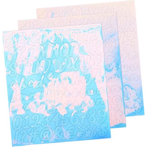 Autocollants Alphabet Adhésifs pour Lettres, 3 Feuilles (1/5)