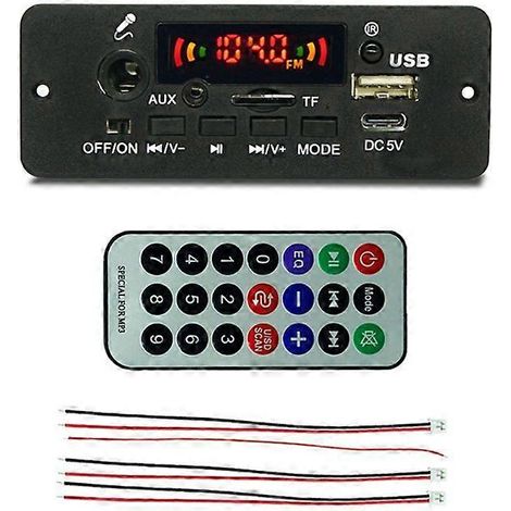 Bluetooth-kompatibler Audio-Decoder-Platinenverstärker JQ-D129BT-A 2x5W Musikplayer-Zubehör MP3 WMA W (1/5)