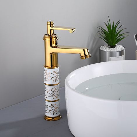 Elegante grifo de baño de cobre - Grifo monomando mezclador de agua fría y caliente para lavabo - Diseño moderno y acabado refinado - Perfecto para el hogar - OTROS (1/4)
