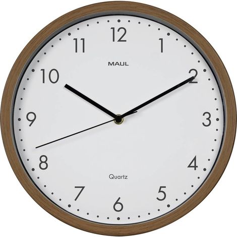 Horloge murale Maul 9051476 à quartz 30 cm x 50 mm bois (foncé)