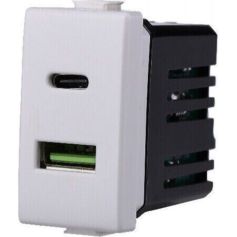 Bticino Série Frutti Matix Compatible Prise Schuko Lan Usb Bouton De Dérivation Douille Web Double Type A + C