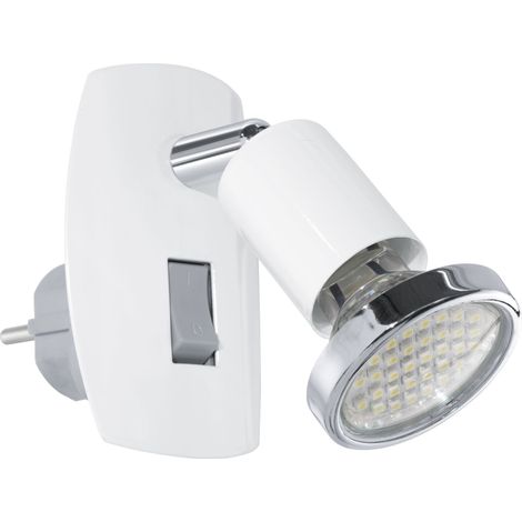 Applique Moderna Mini 4 Acciaio Bianco 1 Luce Gu10 2,8 Ip20