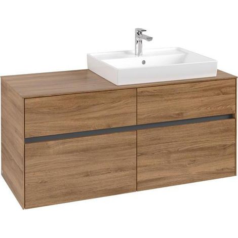 Vasque VB US Collaro 1200x548x500mm 4 Éléments, lavabo Kansas Oak