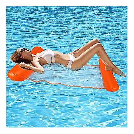 chaise Longue D'amusement Aquatique, Lit Flottant (orange), Piscine, Chaise Longue Flottante De Plage, Hamac Aquatique Gonflable, Lit Flottant, Ch (1/5)